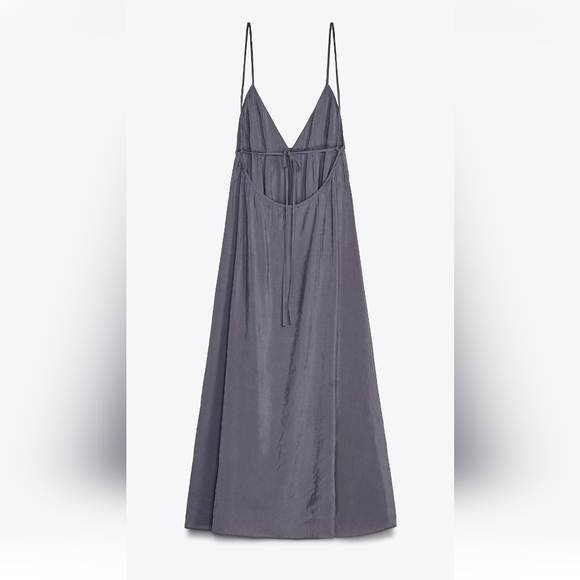 Zara Gray Sleeveless Beach Dress Nwt - Picture 6 of 9